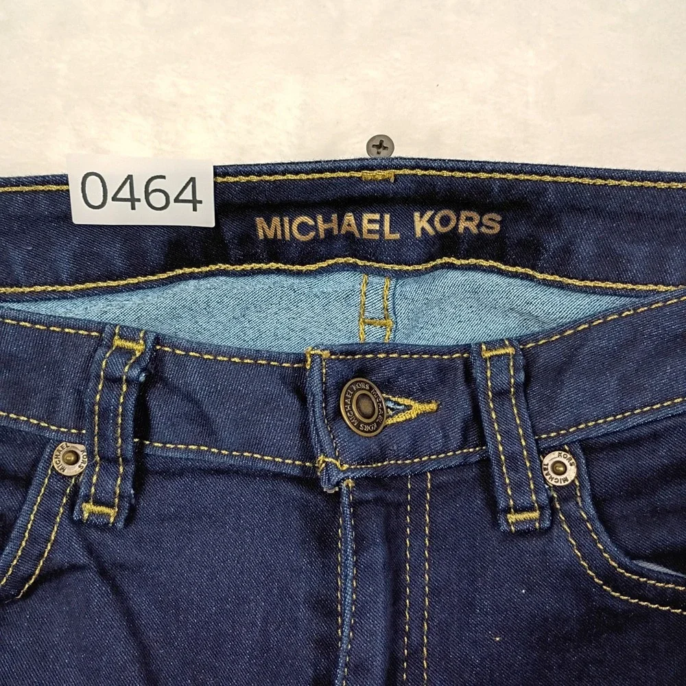 Michael Kors Jeans Womens 4 Dark Blue Izzy Cropped Skinny Denim Casual Classic